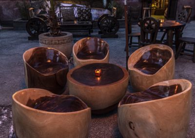 Sedute esterne del Buddha Smile